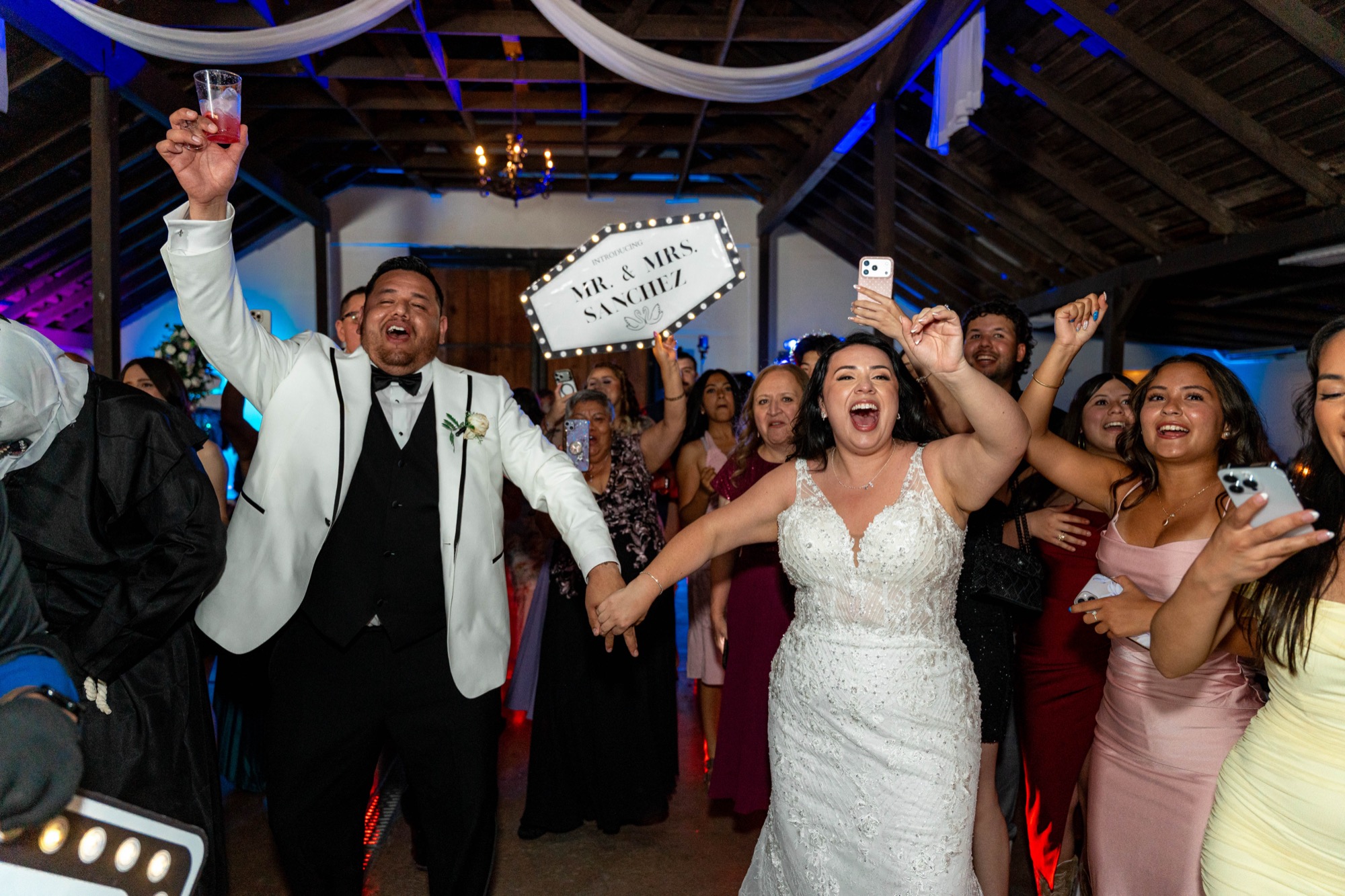 St. Vincent de Paul Church & Robledo Barn wedding photo